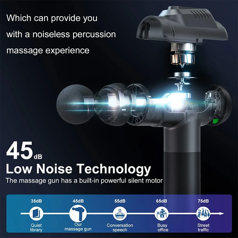 (image for) Konka A2 Massage Gun 8 Message Heads 99 Adjustable Gears Fascia Gun Brushed Motor 1500mAh Battery